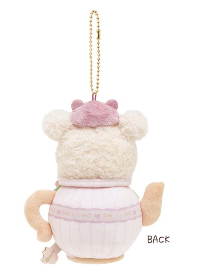 San-X Rilakkuma Korilakkuma Plush Keychain from 'Kori-Kogu Flower Teatime' Theme San-X Japan