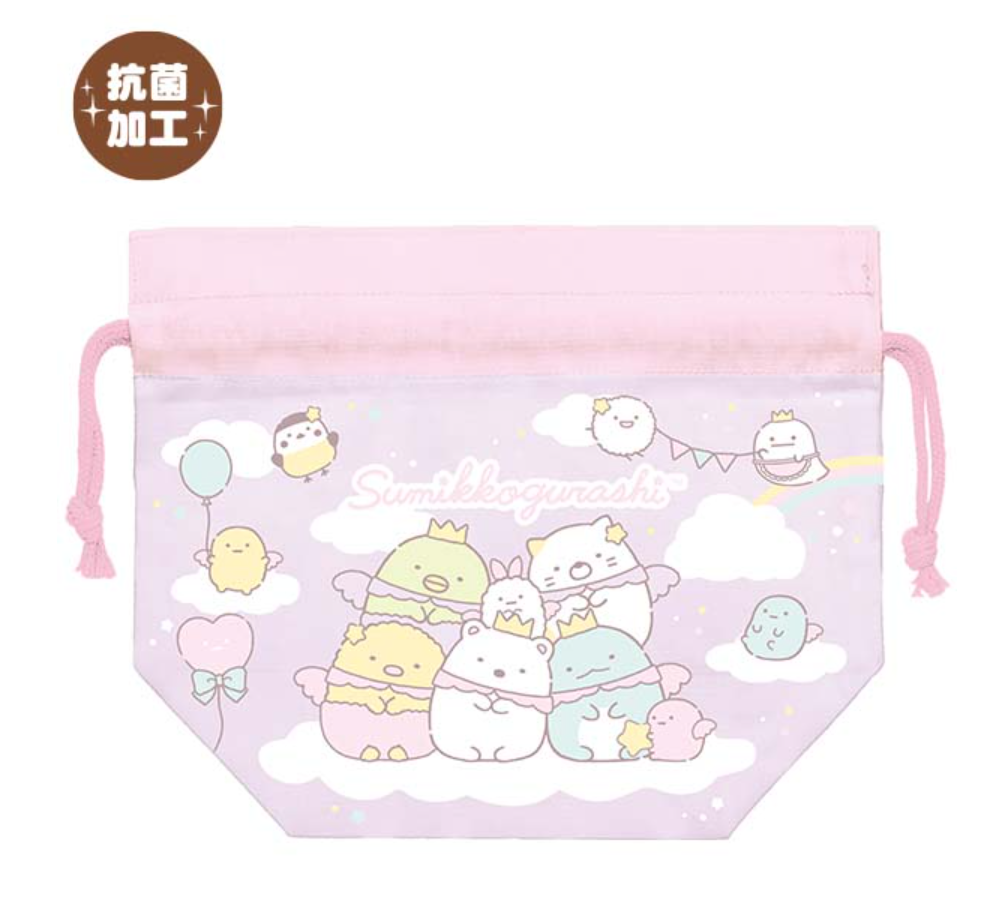 San-X Sumikko gurashi Lunch Box Pouch Drawstring Bag 'Sumikko gurashi Yume-Kawaii!' Theme San-X Japan