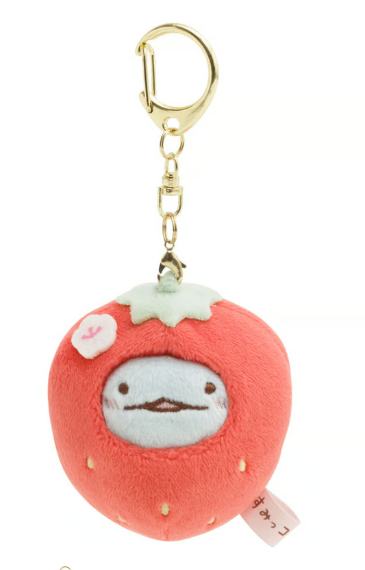 San-X Sumikko gurashi Plush Keychain Tokage Strawberry Dazaifu Limited Edition Sumikko gurashi Dou San-X Japan