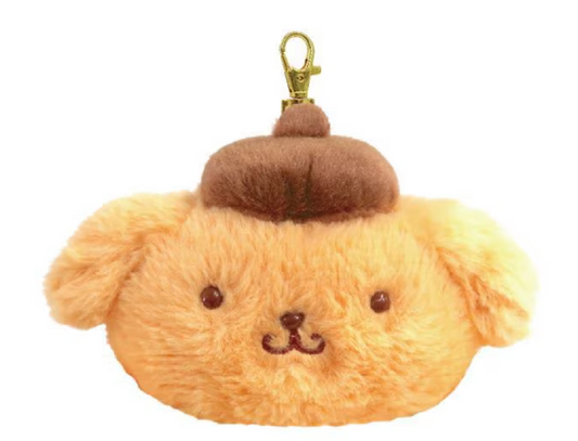 Sanrio Pom Pom Purin Face Plush with Card Holder Direct from Japan