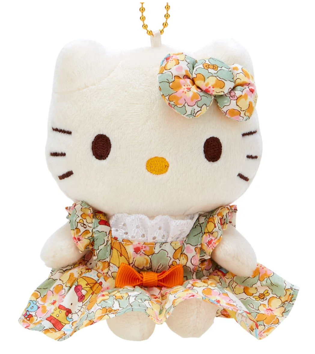 Sanrio Hello Kitty x Liberty Fabrics Collaboration Plush Keychain (YE) Sanrio Direct from Japan