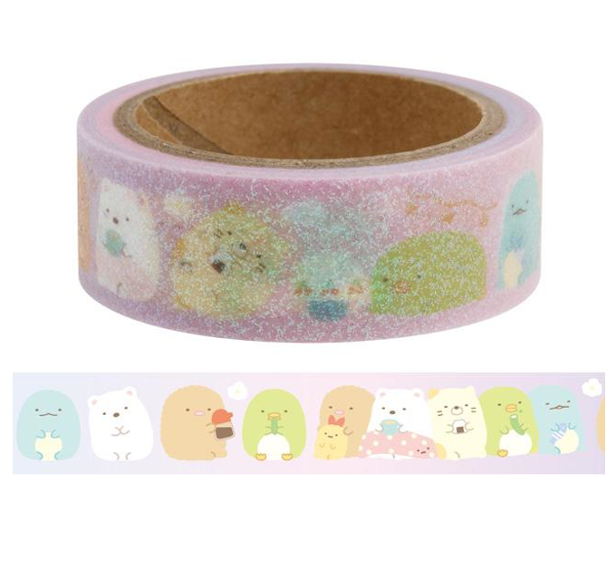 San-X Sumikko gurashi Glittery Washi Tape 15mm x 5M San-X Japan