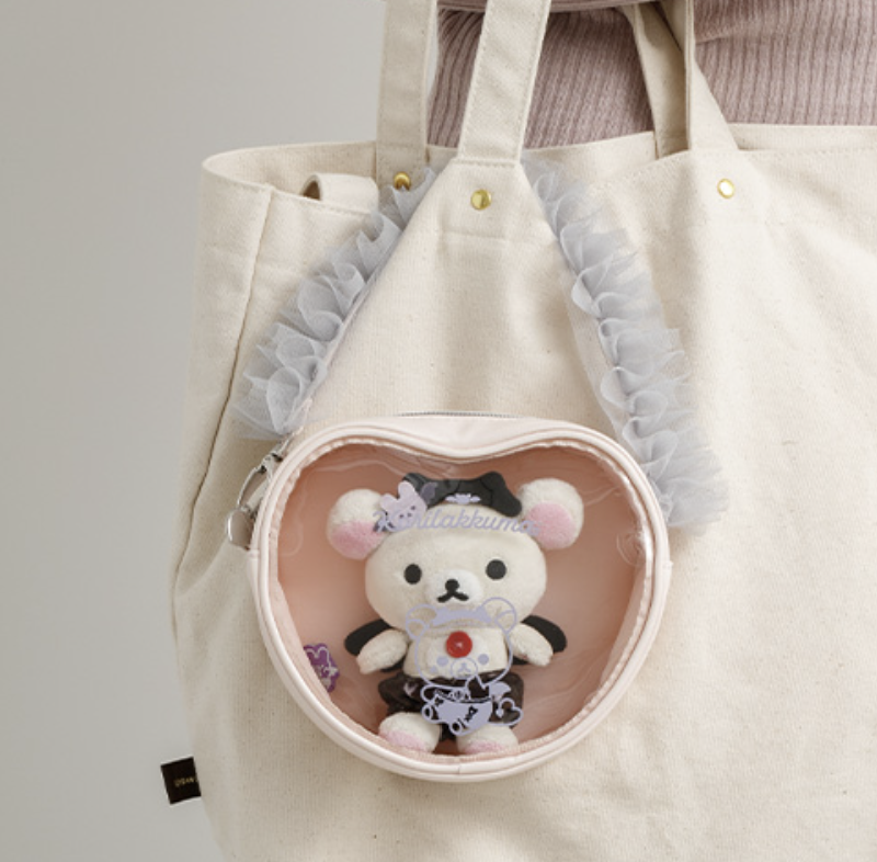 San-X Rilakkuma Korilakkuma Heart Pouch from Korilakkuma no Koakuma Kibun Theme San-X Japan
