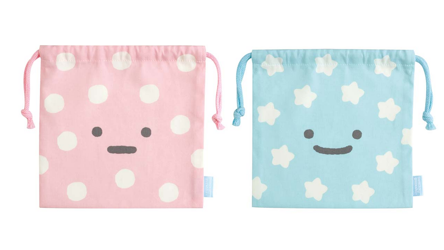 San-X Sumikko gurashi Furoshiki Mini Drawstring Bag from 'Shirokuma's Hometown' Theme San-X Japan