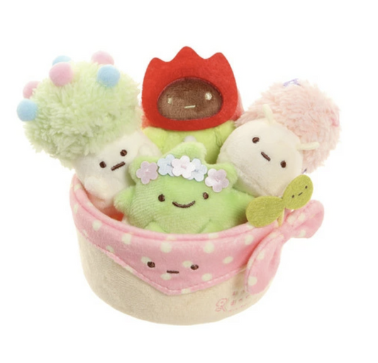 San-X Sumikko gurashi Flower Planter Plush Set from ' Minikko-to Asobo ' Theme San-X Japan