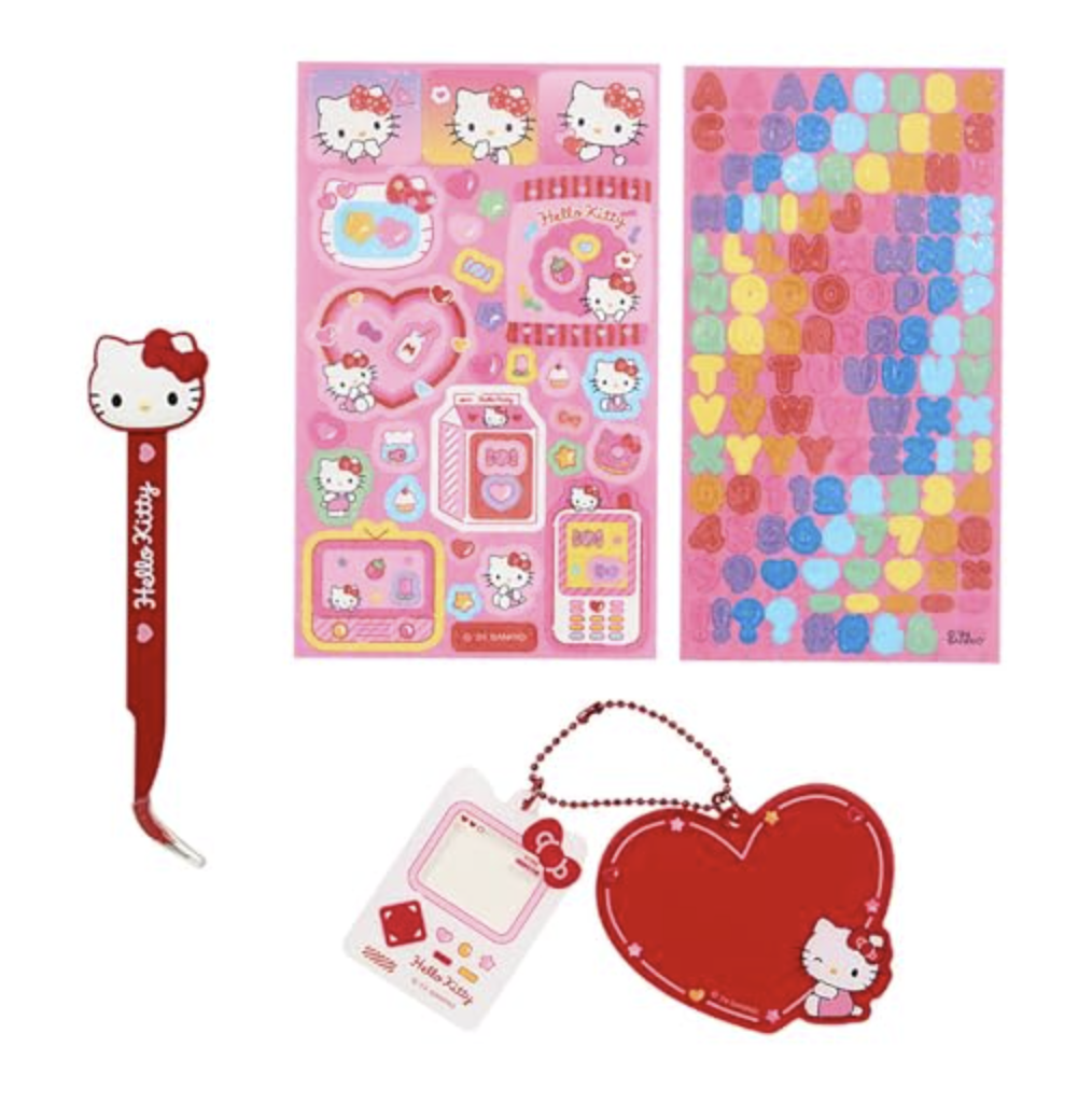 Sanrio Hello Kitty Decorating Kit Pinset/ Sticker/ Charm Sanrio Japan