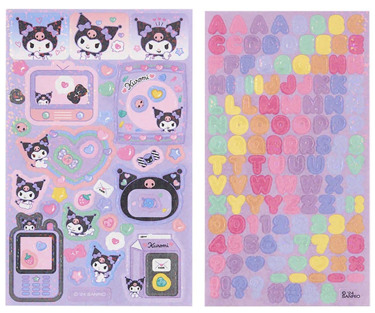 Sanrio Kuromi Decorating Kit Pinset/ Sticker/ Charm Sanrio Japan