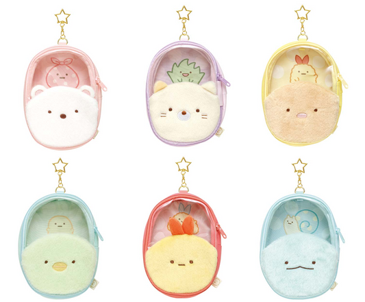 San-X Sumikko gurashi Plush Pouch with keychain From Love! Sumikko! Theme San-X Japan
