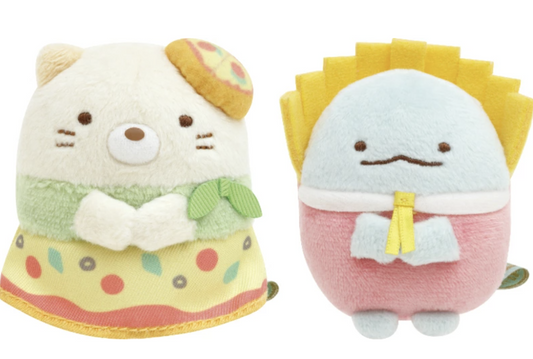 San-X Sumikko gurashi Tenori Plush Set of Pizza Potato from Welcome to Food Kingdom! Theme San-X Japan