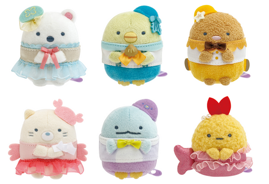 San-X Sumikko gurashi Tenori Plush Shirokuma/ Penguin?/ Tonkatsu/ Neko/ Tokage/ Ebifurai no shippo San-X Japan