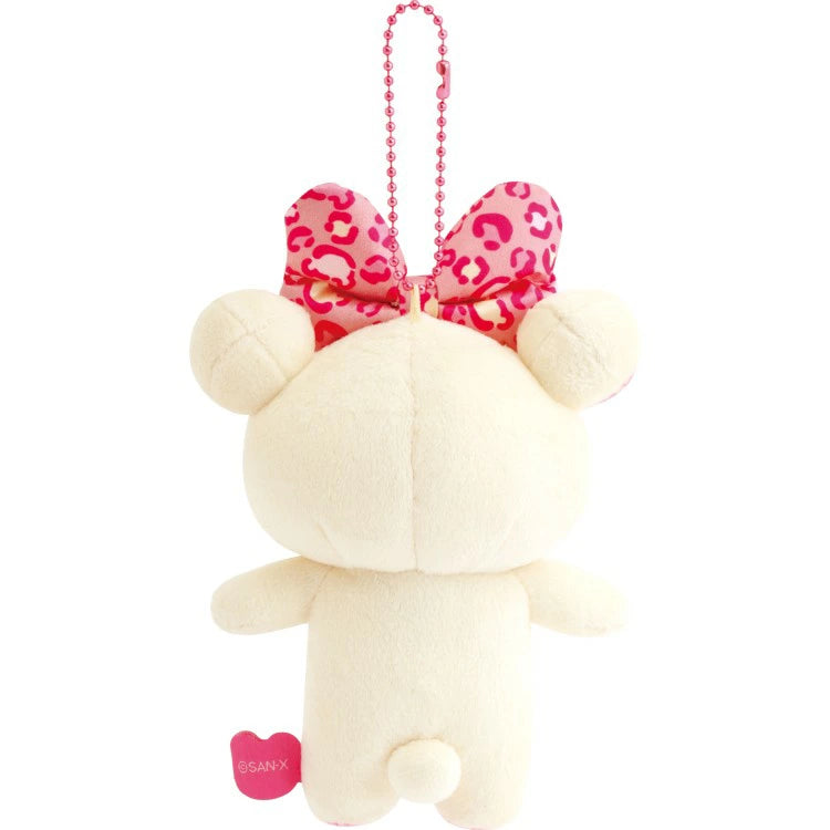 San-X Korilakkuma Leopard Print Ribbon Plush Keychain Korilakkuma Ippai theme from San-X Japan