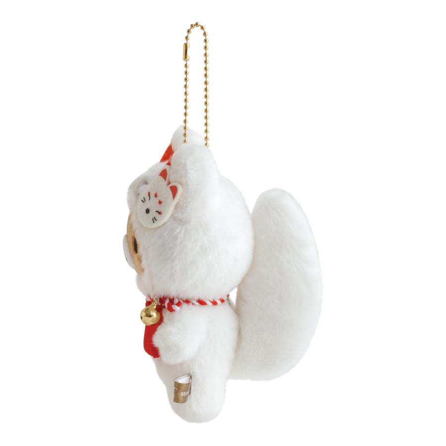 San-X Rilakkuma Rilakkuma Plush Keychain White Fox cosutume Kyoto Limited Edition San-X Japan