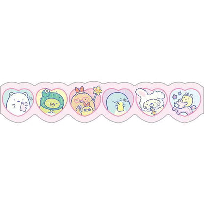 San-X Sumikko gurashi Washi Tape Pink Hearts 20mm x 7M San-X Japan