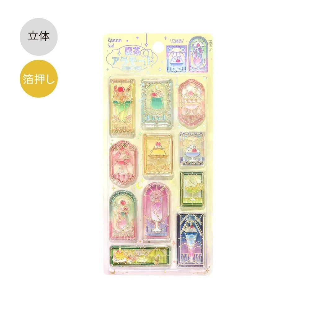 Kyururun 3D Sticker Cafe Ala Mode Stained Glass Vol.1 from BGM
