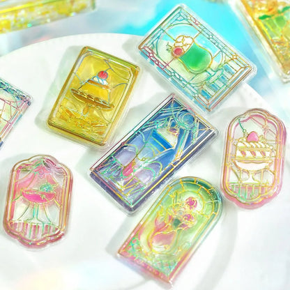 Kyururun 3D Sticker Cafe Ala Mode Stained Glass Vol.1 from BGM
