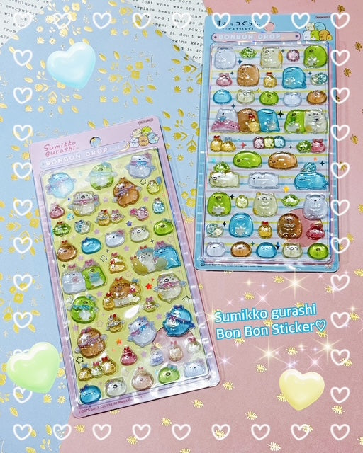 Bonbon Drop Sticker Sumikko gurashi Pink/ Blue 3D Epoxy Resin Sticker San-X Sun-Star Japan