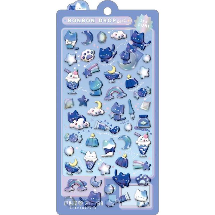 Bonbon Drop Sticker Yoru Neko Bonbon (Cat) 3D Epoxy Resin Sticker