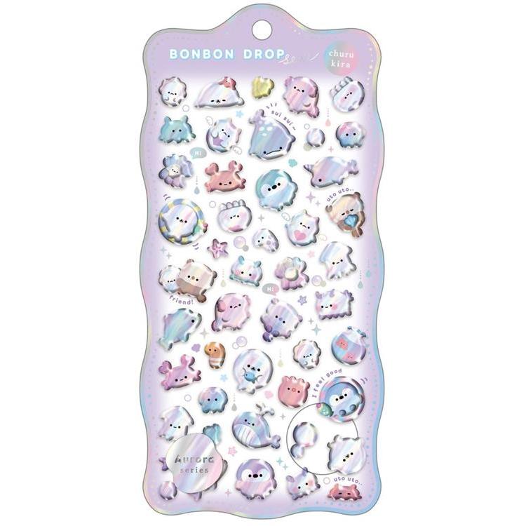 Bonbon Drop Sticker Puka Puka Bonbon Aurora (Sea animal) 3D Epoxy Resin Sticker