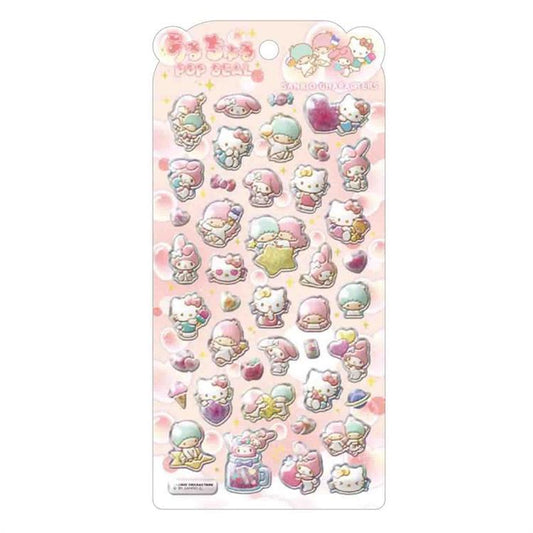 Uruchuru Pop Sticker Sanrio Hello Kitty/ Little Twin Stars/ My Melody 3D Epoxy Resin Sticker