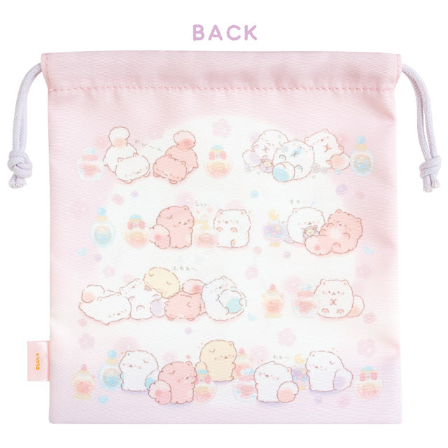 Funwari Nekolon Tenori Plush Set of 5 pieces comes with drawstring bag from San-X Japan