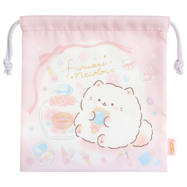 Funwari Nekolon Tenori Plush Set of 5 pieces comes with drawstring bag from San-X Japan