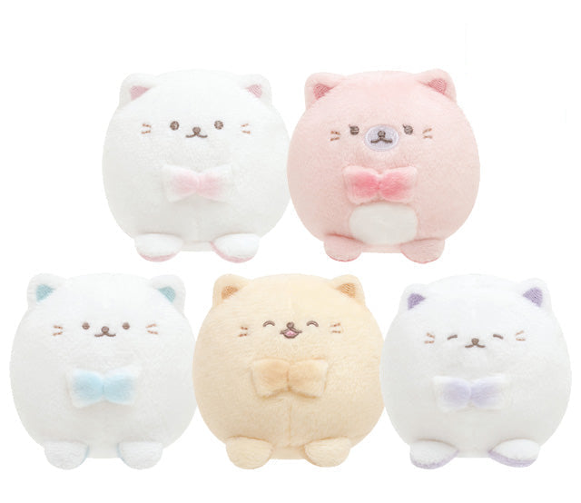 Funwari Nekolon Tenori Plush Set of 5 pieces comes with drawstring bag from San-X Japan