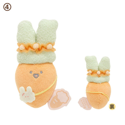 San-X Kumausa Tenori plush 'Kumausa & Carrot' theme Tenori plush palm size mini plush San-X Japan
