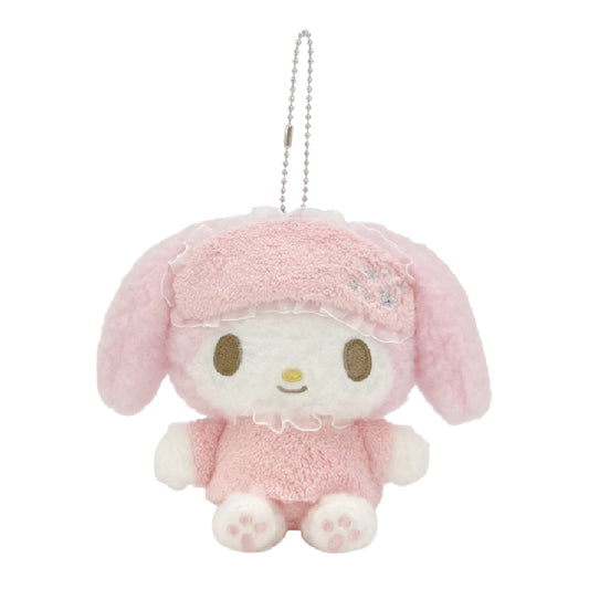Sanrio Plush Keychain Kuromi from 'Ouchi-de Pajamas!' theme Height 13cm approx Sanrio Japan