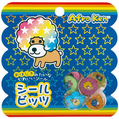 San-X Afuro Ken (dog) Seal Bits Acrylic Flake stickers San-X Japan