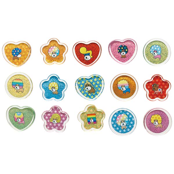 San-X Afuro Ken (dog) Seal Bits Acrylic Flake stickers San-X Japan