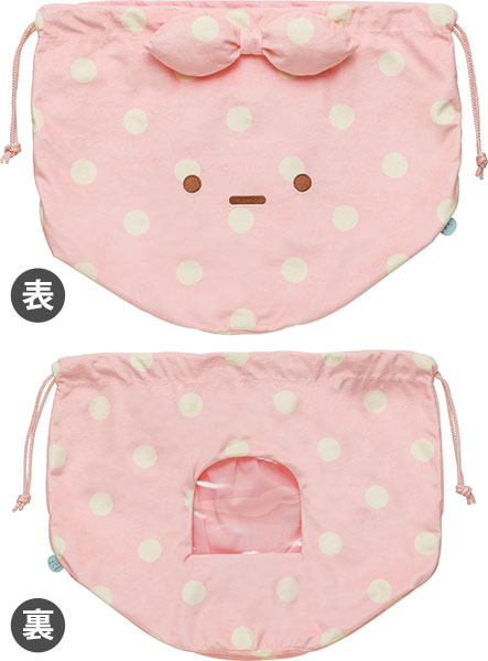 Sumikko gurashi Furoshiki Large Plush Drawstring Bag For Storage from San-X Japan
