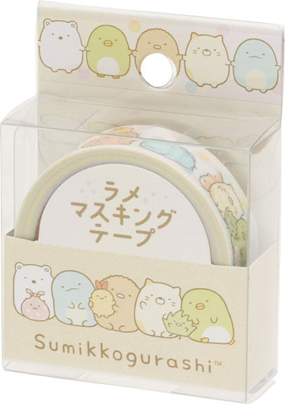 San-X Sumikko gurashi Line Up Glittery Washi Tape 15mm x 5M San-X Japan