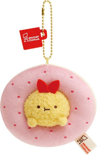 San-X Sumikko gurashi Plush Keychain Ebifurai no shippo mister donut from San-X Japan