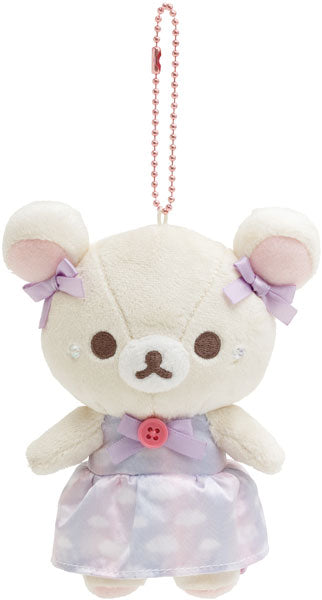 San-X Rilakkuma Korilakkuma Plush Keychain Osora-no Kururin Wataame (Cotton Candy) theme from San-X Japan