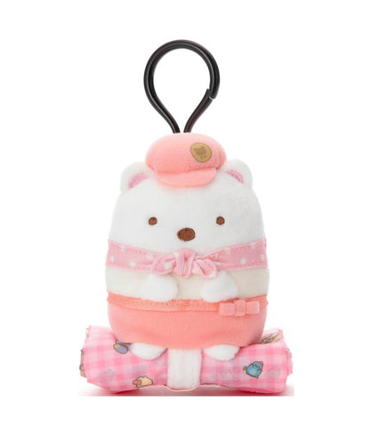 Sumikko gurashi Shirokuma Foldable Bag Eco Bag Keychain from Sumikko Movie 'Tsugihagi Koujou no Fushigina-ko' Theme San-X Japan