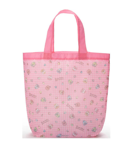 Sumikko gurashi Shirokuma Foldable Bag Eco Bag Keychain from Sumikko Movie 'Tsugihagi Koujou no Fushigina-ko' Theme San-X Japan
