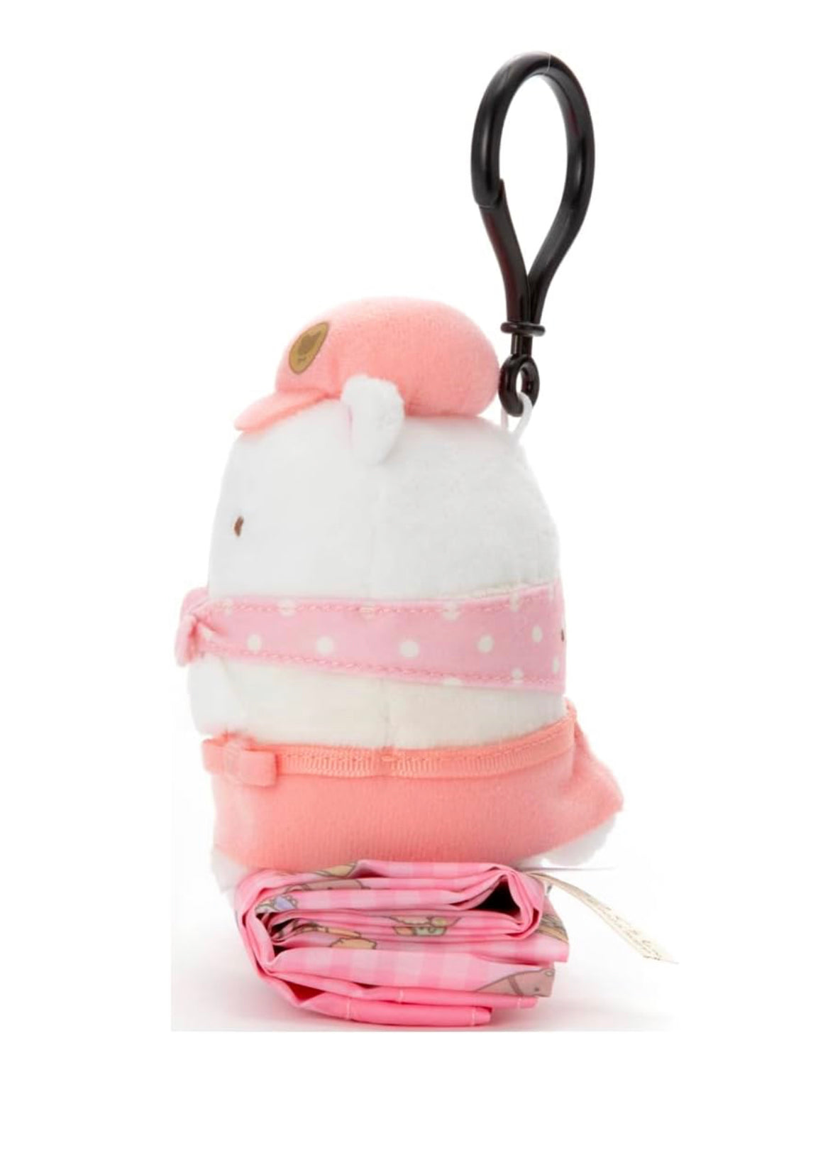Sumikko gurashi Shirokuma Foldable Bag Eco Bag Keychain from Sumikko Movie 'Tsugihagi Koujou no Fushigina-ko' Theme San-X Japan