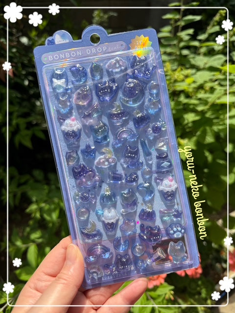Bonbon Drop Sticker Yoru Neko Bonbon (Cat) 3D Epoxy Resin Sticker