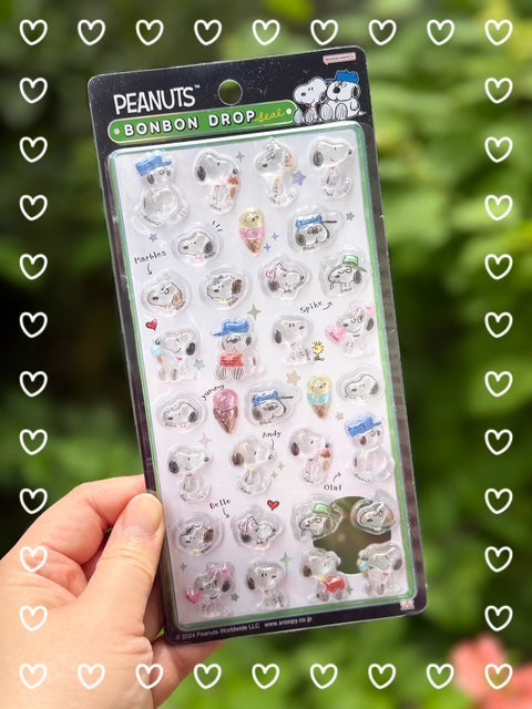 Bonbon Drop Sticker Peanuts Snoopy D 3D Epoxy Resin Sticker