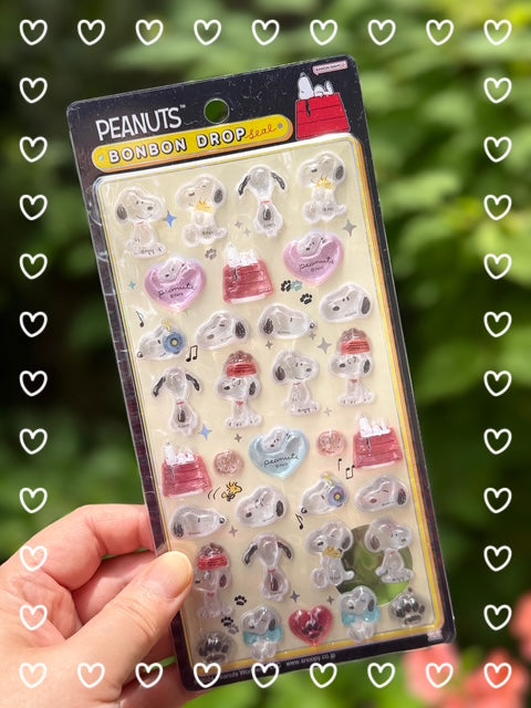 Bonbon Drop Sticker Peanuts Snoopy B 3D Epoxy Resin Sticker