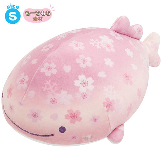 San-X Jinbesan S size Plush Sakura pattern mochi touching San-X Japan
