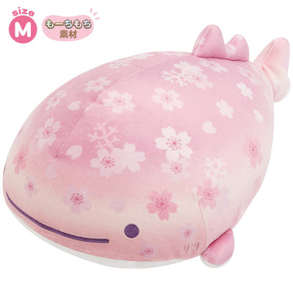 San-X Jinbesan M size Plush Sakura pattern mochi touching San-X Japan