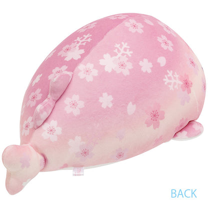 San-X Jinbesan M size Plush Sakura pattern mochi touching San-X Japan