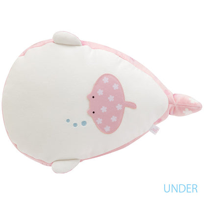 San-X Jinbesan M size Plush Sakura pattern mochi touching San-X Japan