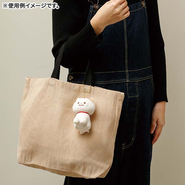 San-X New Character Cat Kikuyo Plush Keychain from 'Kikuyo and Matsuyo' San-X Japan