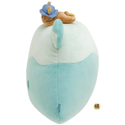 San-X Rilakkuma Plush Cushion Super Mochi Touching from 'Rilakkuma Komorebi Camp' Theme San-X Japan