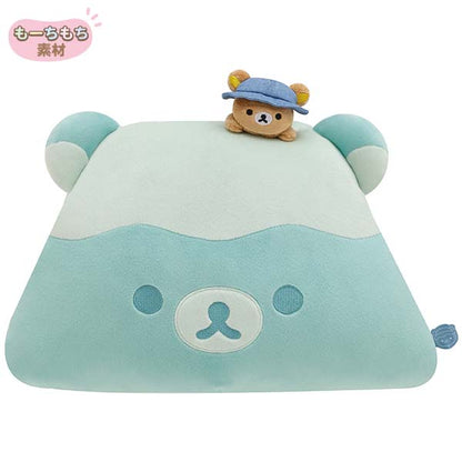 San-X Rilakkuma Plush Cushion Super Mochi Touching from 'Rilakkuma Komorebi Camp' Theme San-X Japan