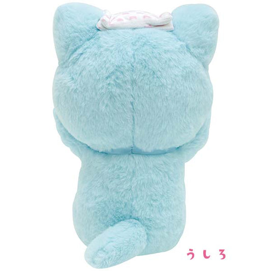 Rilakkuma Korilakkuma Mizunya Plush (Blue) Height 32cm approx from 'Neko Neko no Yu' Theme San-X Japan