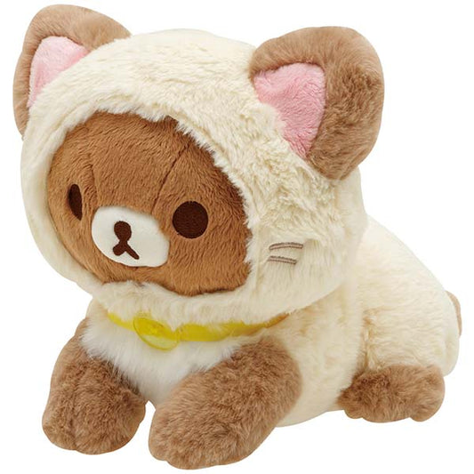 San-X Chairoi koguma Neko Plush from 'Neko Neko no Yu' Theme San-X Japan