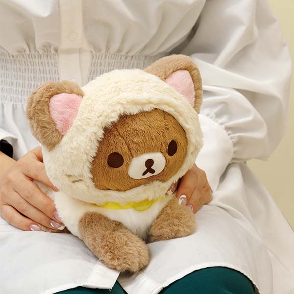 San-X Chairoi koguma Neko Plush from 'Neko Neko no Yu' Theme San-X Japan